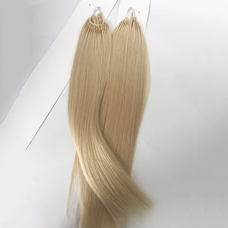 Blonde color korea cotton thread human hair extension pre bonded HJ 029